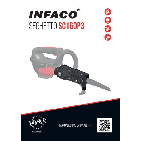 Notice scie SC160 sur poignée multifonction PW3 en Italien - INFACO