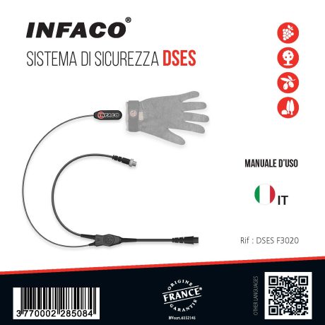 Notice système sécurité DSES pour sécateur électrique F3020 en Italien - INFACO