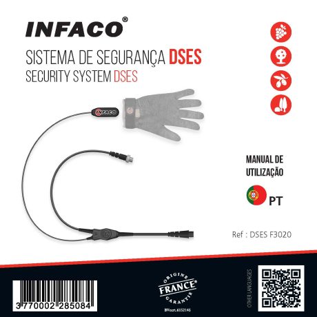 Notice système sécurité DSES pour sécateur électrique F3020 en Portugais - INFACO