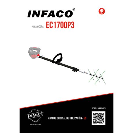 Notice éclaircisseuse EC1700 sur poignée motorisée PW3 en Espagnol - INFACO