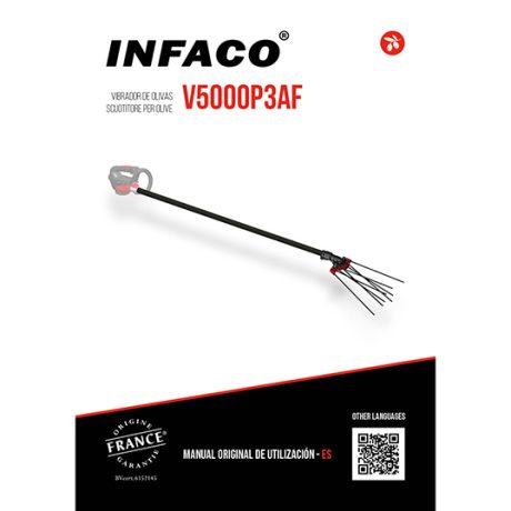 Notice vibreur à olives V5000 à mouvement alternatif sur poignée PW3 en Espagnol - INFACO