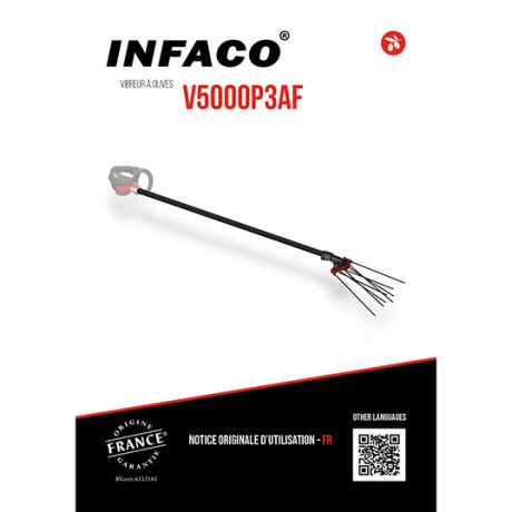 Notice vibreur à olives V5000 à mouvement alternatif sur poignée PW3 en Français - INFACO