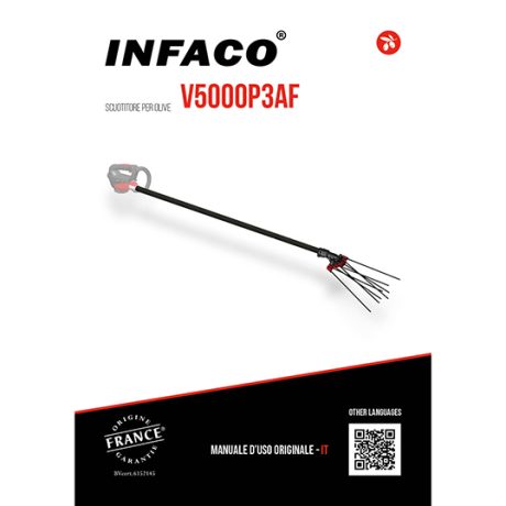 Notice vibreur à olives V5000 à mouvement alternatif sur poignée PW3 en Italien - INFACO