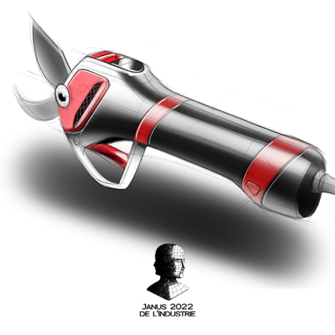 Croquis sécateur F3020 designé par Blanc tailleur - INFACO