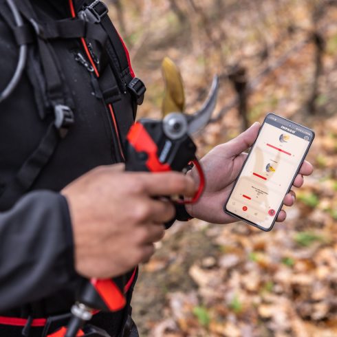 Application INFACO connectée au sécateur électrique F3020